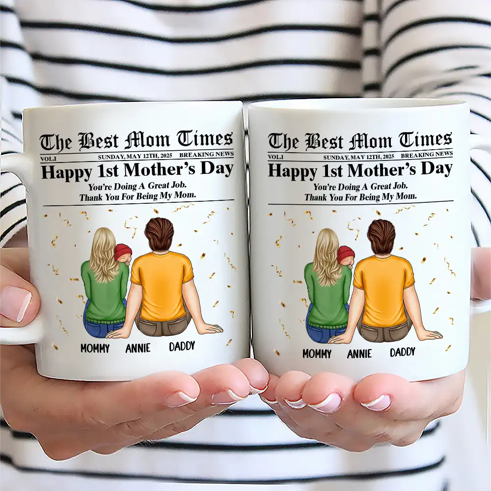 The Best Mom Times New Mom - Personalized Mug