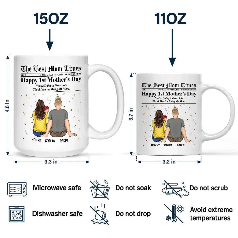 The Best Mom Times New Mom - Personalized Mug