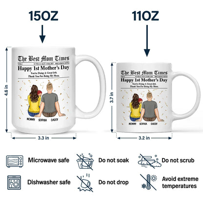 The Best Mom Times New Mom - Personalized Mug