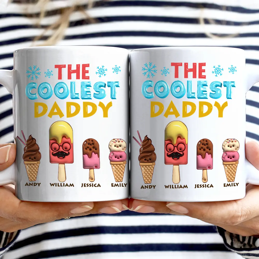 The Coolest Pop Funny 3D Effect Cartoon Ice Cream - Personalized Mug