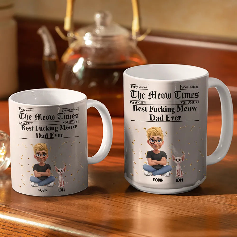 The Dog Times Best Dog Mom Ever - Personalized White Edge-to-Edge Mug