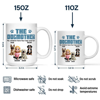 The Dogfather My Children Have Four Legs And Fur - Personalized Mug