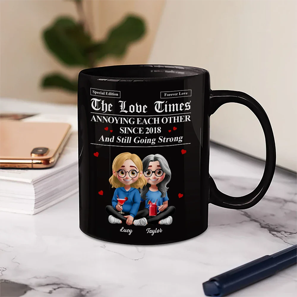 The Love Times Newspaper Theme - Personalized Mug