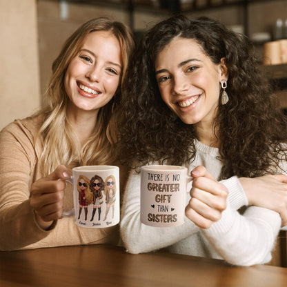There Is No Greater Gift Than Sisters Leopard Version - Personalized Mug - Birthday Gift For Sisters - Fashion Girls
