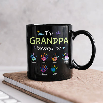 This Grandpa Belongs To - Personalized Mug