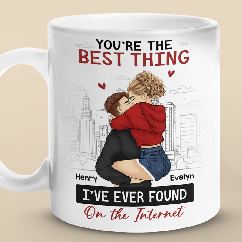I'm So Glad I Found You - Couple Personalized Custom Mug - Gift For Husband Wife, Anniversary