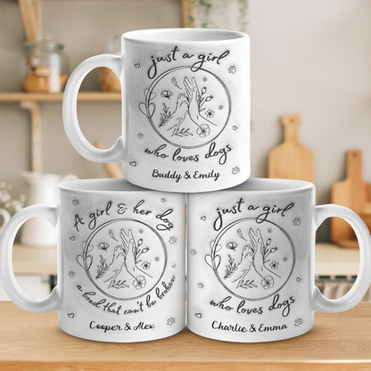 Just A Girl Who Loves Dogs - Dog Personalized Custom 3D Inflated Effect Printed Mug - Gift For Pet Owners, Pet Lovers