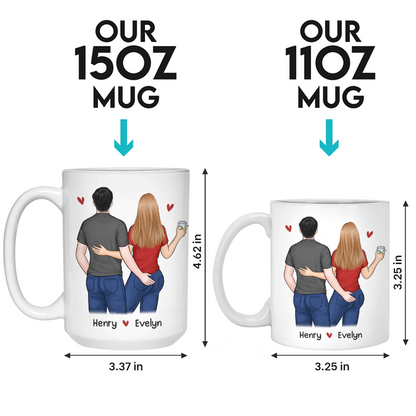 My Sun My Moon And All My Stars - Couple Personalized Custom Mug - Valentine Gift For Husband Wife, Anniversary, First Valentines Together