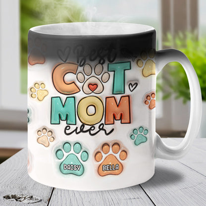 You're My Favorite Face To Lick - Dog & Cat Personalized Custom 3D Inflated Effect Printed Color Changing Mug - Gift For Pet Owners, Pet Lovers