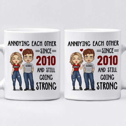 Growing Old Together Stay Young At Heart - Couple Personalized Custom Mug - Gift For Husband Wife, Anniversary