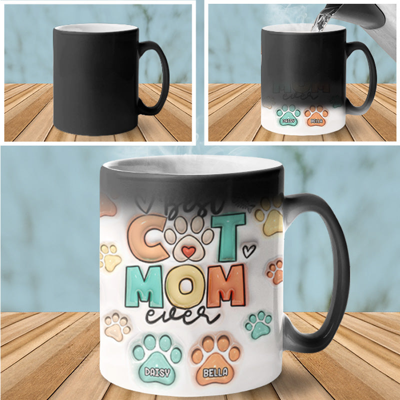 You're My Favorite Face To Lick - Dog & Cat Personalized Custom 3D Inflated Effect Printed Color Changing Mug - Gift For Pet Owners, Pet Lovers