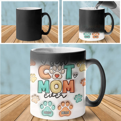 You're My Favorite Face To Lick - Dog & Cat Personalized Custom 3D Inflated Effect Printed Color Changing Mug - Gift For Pet Owners, Pet Lovers