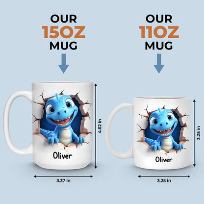 My Little Dino - Family Personalized Custom 3D Mug - Christmas Gift For Family Members