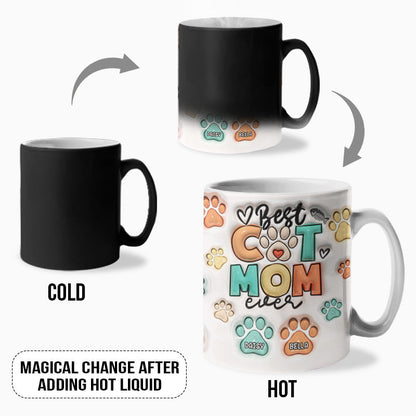 You're My Favorite Face To Lick - Dog & Cat Personalized Custom 3D Inflated Effect Printed Color Changing Mug - Gift For Pet Owners, Pet Lovers