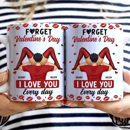 Timber Couple I Love You Every Day - Personalized White Edge-to-Edge Mug