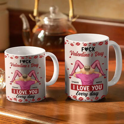 Timber Couple I Love You Every Day - Personalized White Edge-to-Edge Mug