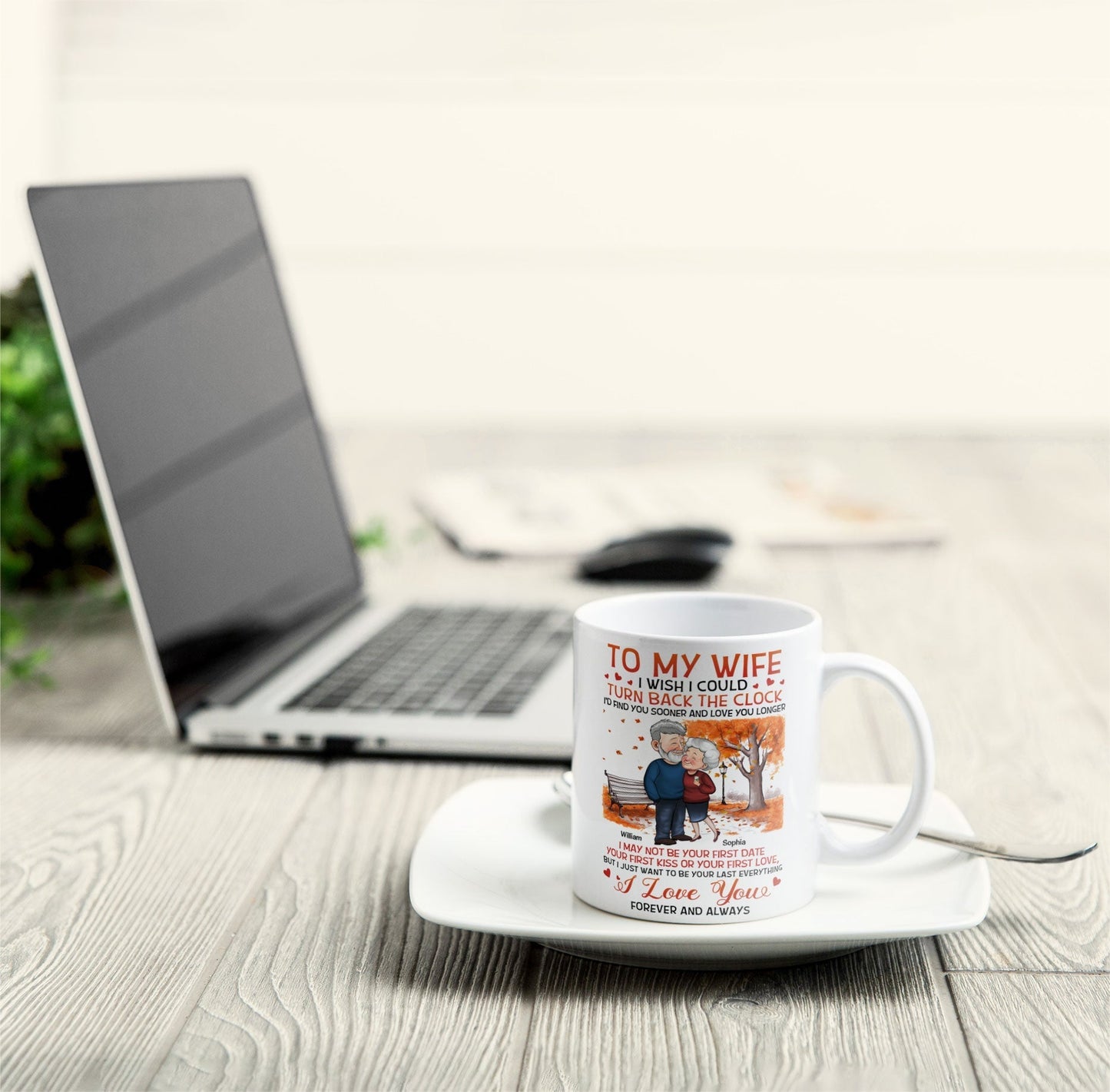 To My Wife I Wish I Could Turn Back The Clock - Personalized Mug - Birthday Gifts For Her, Wife