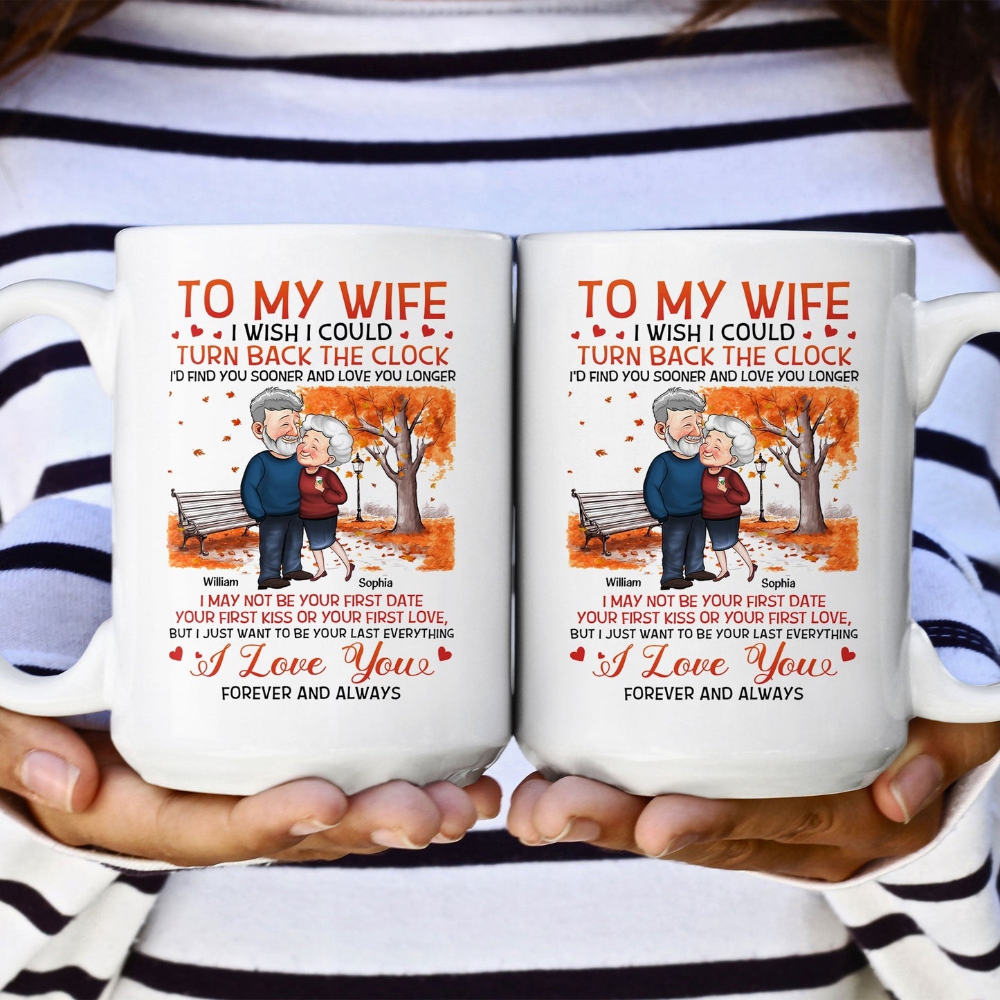 To My Wife I Wish I Could Turn Back The Clock - Personalized Mug - Birthday Gifts For Her, Wife