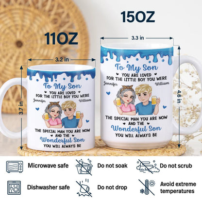 To My Daughter To My Son You Will Always Be - Personalized White Edge-to-Edge Mug