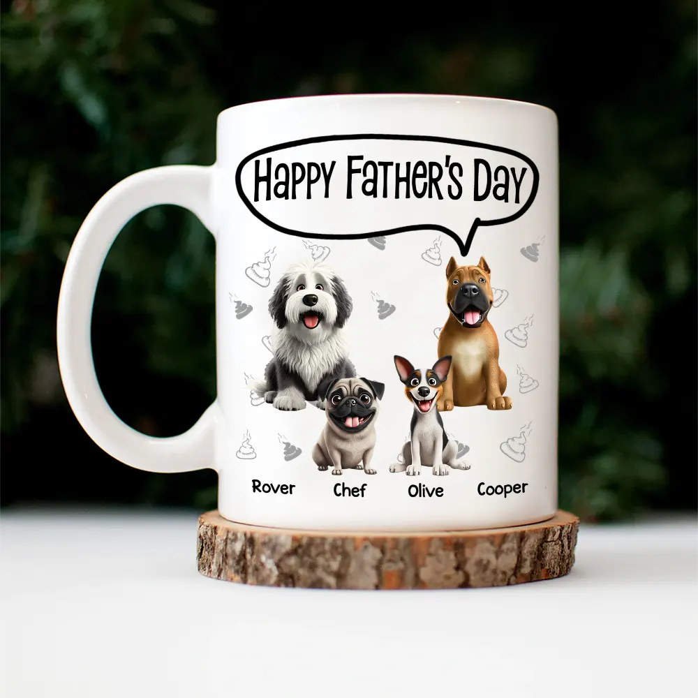 To My Favorite Poo Picker Upper Dog Dad Fun 3D Effect Dogs - Personalized Mug