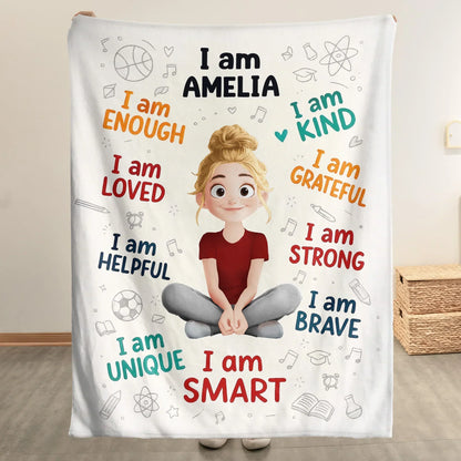 Personalized Kids Affirmation Mug Cute Cartoon Character, Daily Confidence Boost Gift for Children