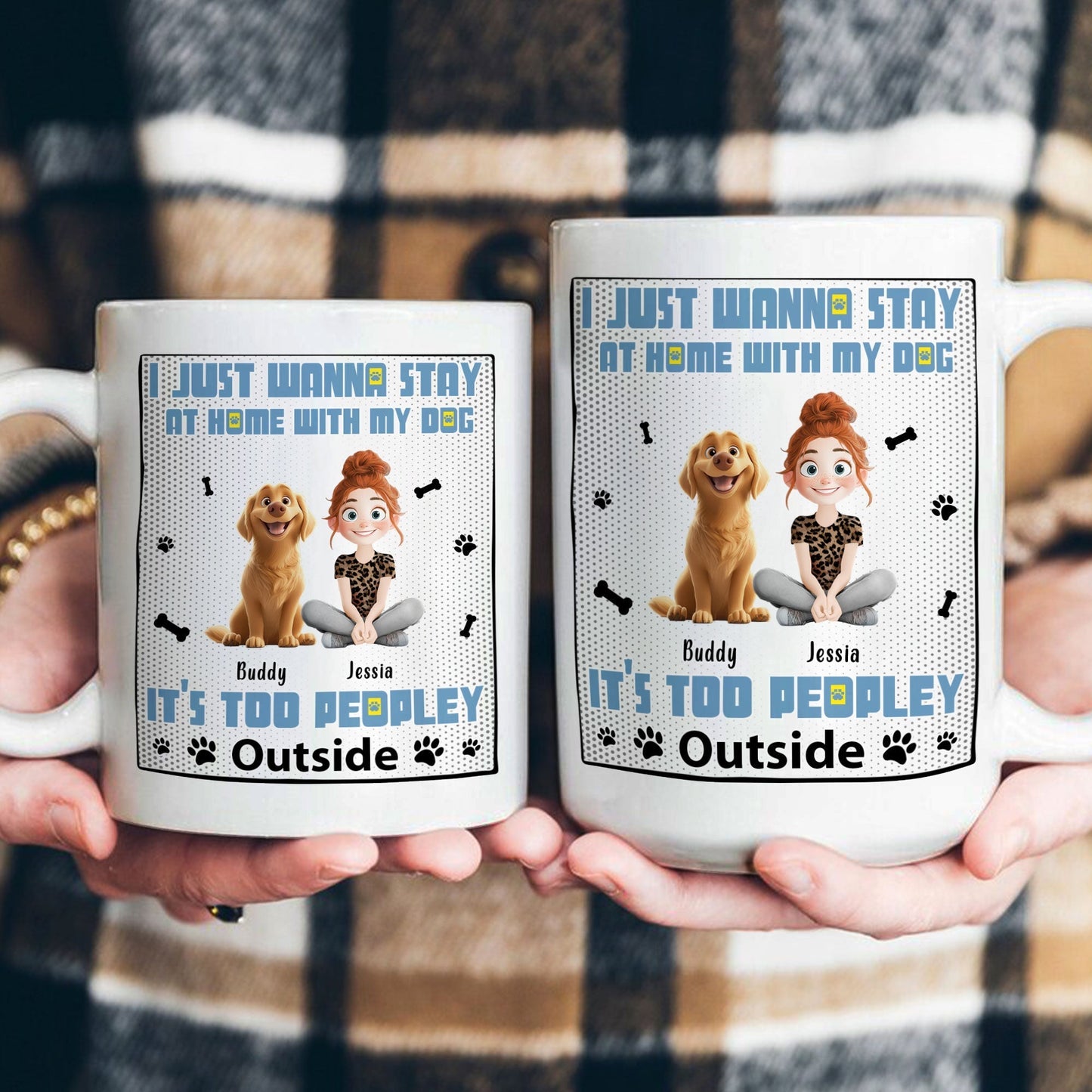 Personalized Pet Design White Ceramic Mug for Dog Lovers