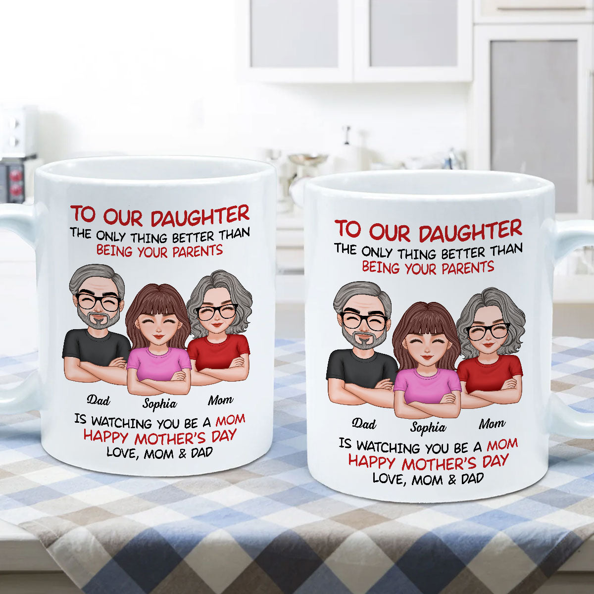 To Our Daughter From Parents Happy Mother's Day Personalized Mug
