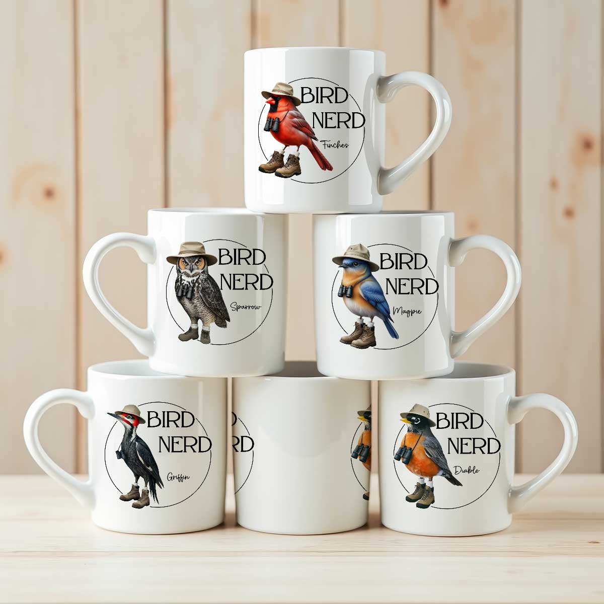 Bird Nerd Funny Bird Watcher Mug, Twitcher Mug, Gift for Bird Lover Personalized Mug