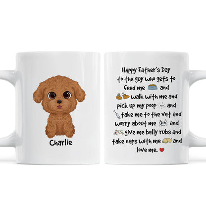 Watercolor Cute Dogs Happy Father's Day To The Guy Gift For Dog Dad Personalized Mug