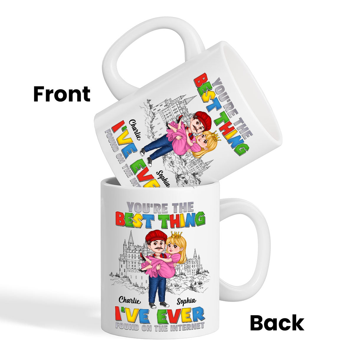 The Best Thing I've Ever Found On The Internet Man Carrying Woman Cartoon Couple Personalized Coffee Mug