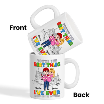 The Best Thing I've Ever Found On The Internet Man Carrying Woman Cartoon Couple Personalized Coffee Mug