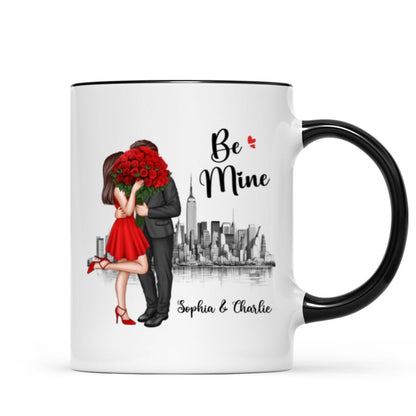 Elegant Couple Skyline Personalized Mug