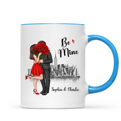 Elegant Couple Skyline Personalized Mug