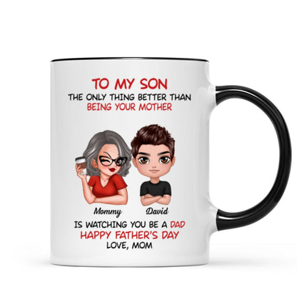 To My Son From Mom Happy Father's Day Personalized Mug