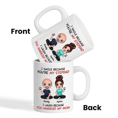 I Smile Because You're My Stepdad Personalized Mug
