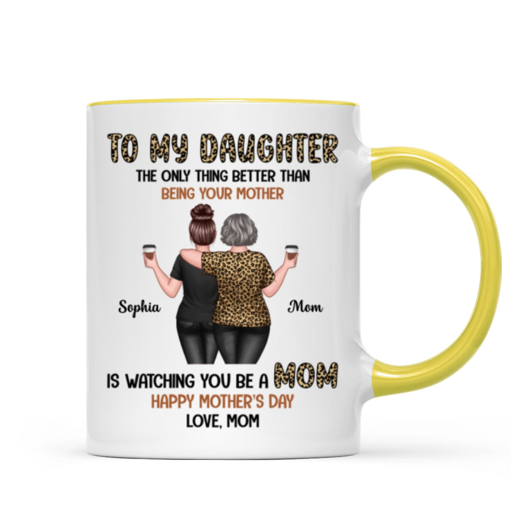 Leopard To My Daughter From Mom Happy Mother's Day Personalized Mug, Gift For Daughter