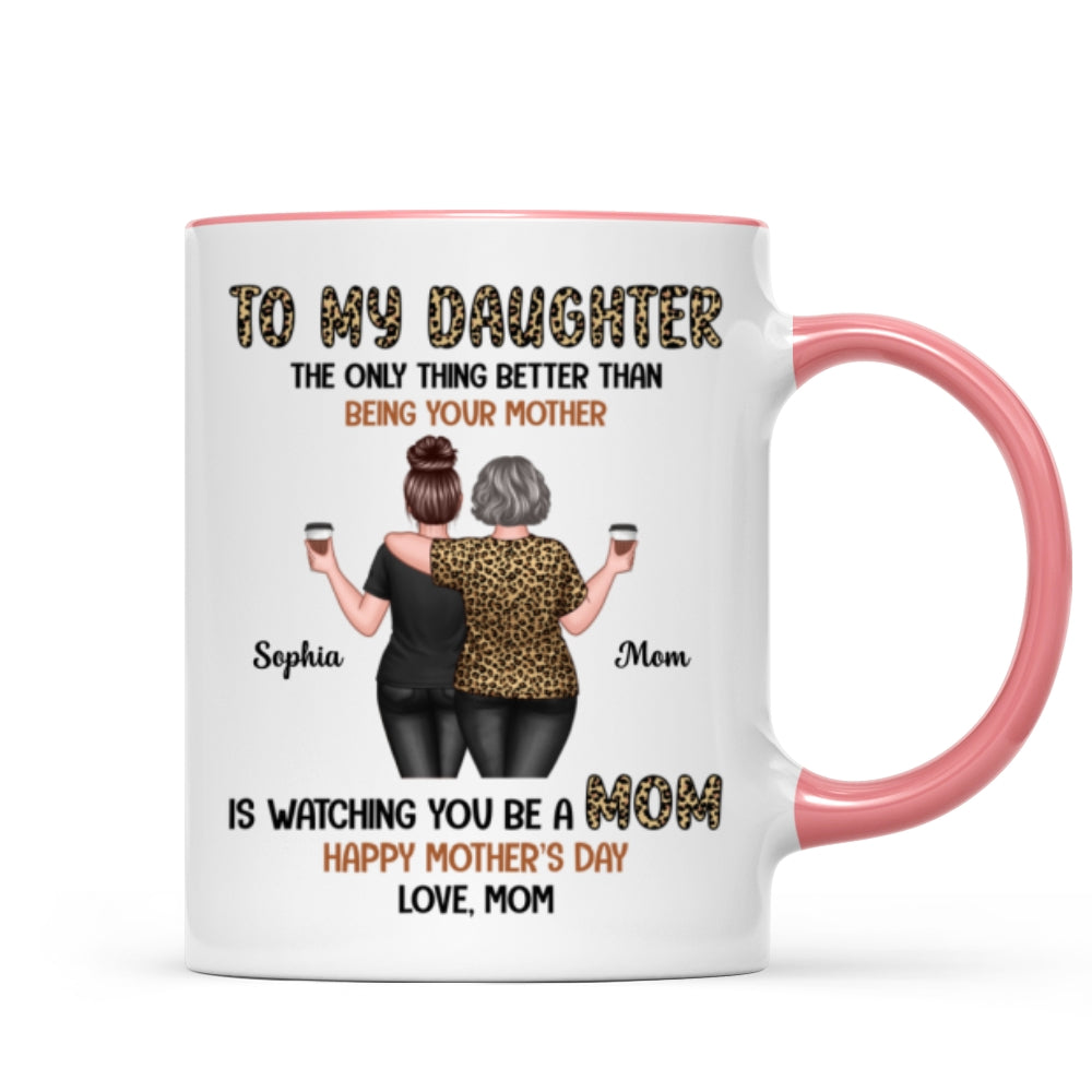 Leopard To My Daughter From Mom Happy Mother's Day Personalized Mug, Gift For Daughter