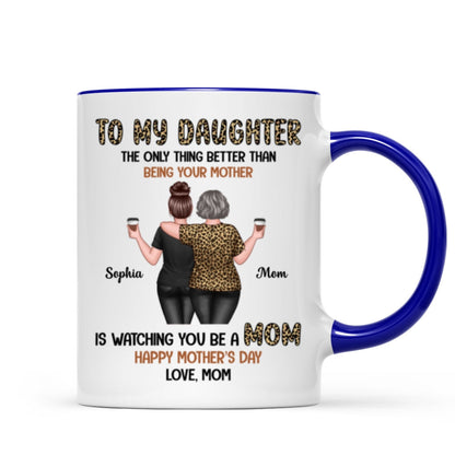 Leopard To My Daughter From Mom Happy Mother's Day Personalized Mug, Gift For Daughter