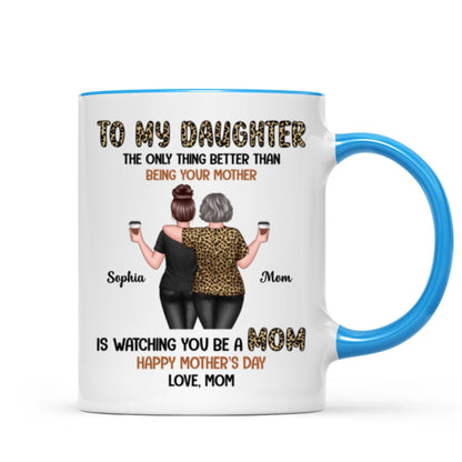 Leopard To My Daughter From Mom Happy Mother's Day Personalized Mug, Gift For Daughter