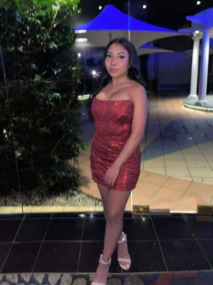 Glitter Strapless Corset Mini Dresses