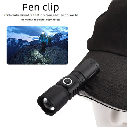 Ultra Bright Usb Telescopic Zoom Flashlight