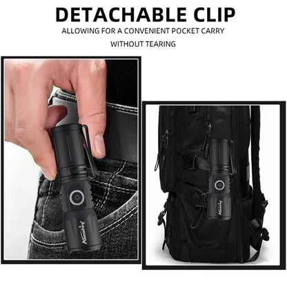 Ultra Bright Usb Telescopic Zoom Flashlight