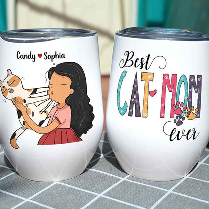 Best Cat Mom Ever Personalize Mug, Gift For Cat Lovers, Funny Cat Mom Mug