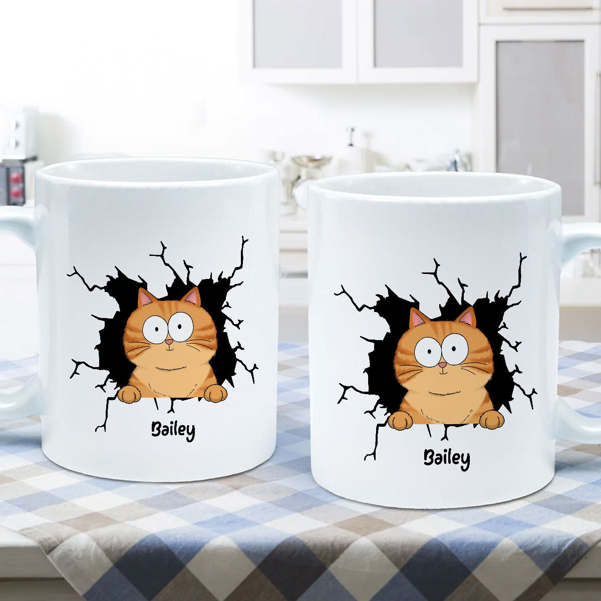 Funny Cat Personalized Mug, Gift For Cat Mom, Cat Dad, Cat Lover