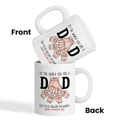 Happy Father's Day Fist Bump Personalized Mug