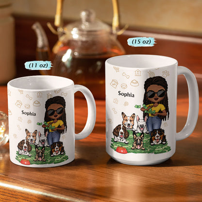 Work Hard So My Dog Can Have A Better Life - Gift For Dog Lovers - Custom White Edge-to-Edge Mug