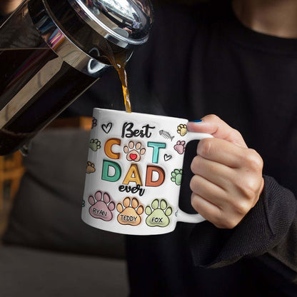 Best Dog Mom Ever - Birthday, Anniversary Gift For Dog Dad, Cat Mom, Pet Lover - 3D Inflated Effect Printed Mug, Personalized White Edge-to-Edge Mug