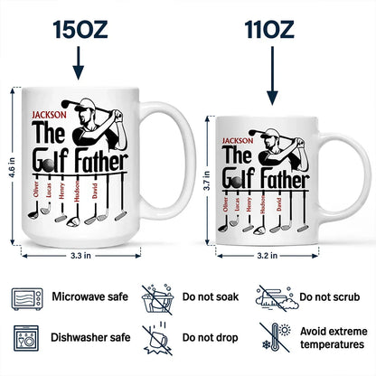 The Golf Father Funny Golfer Dad - Personalized Mug