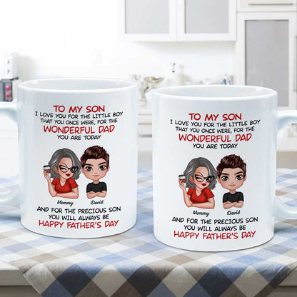 Doll To My Son From Dad Mom Happy Father's Day Personalized Mug