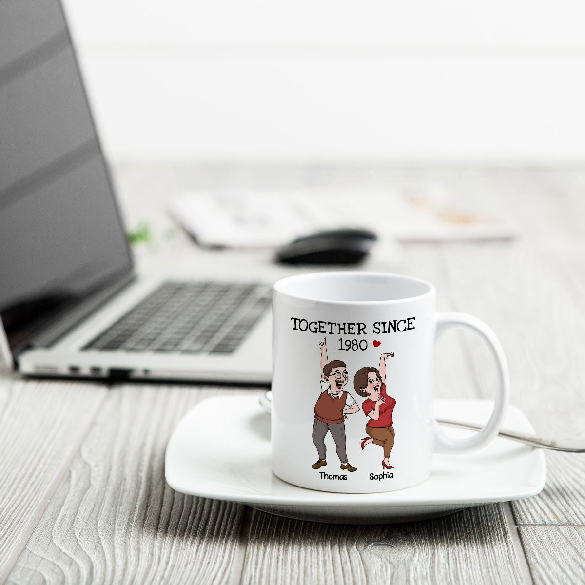 Funny Couple Together Since Personalized Mug, Anniversary Gift For Him, For Her